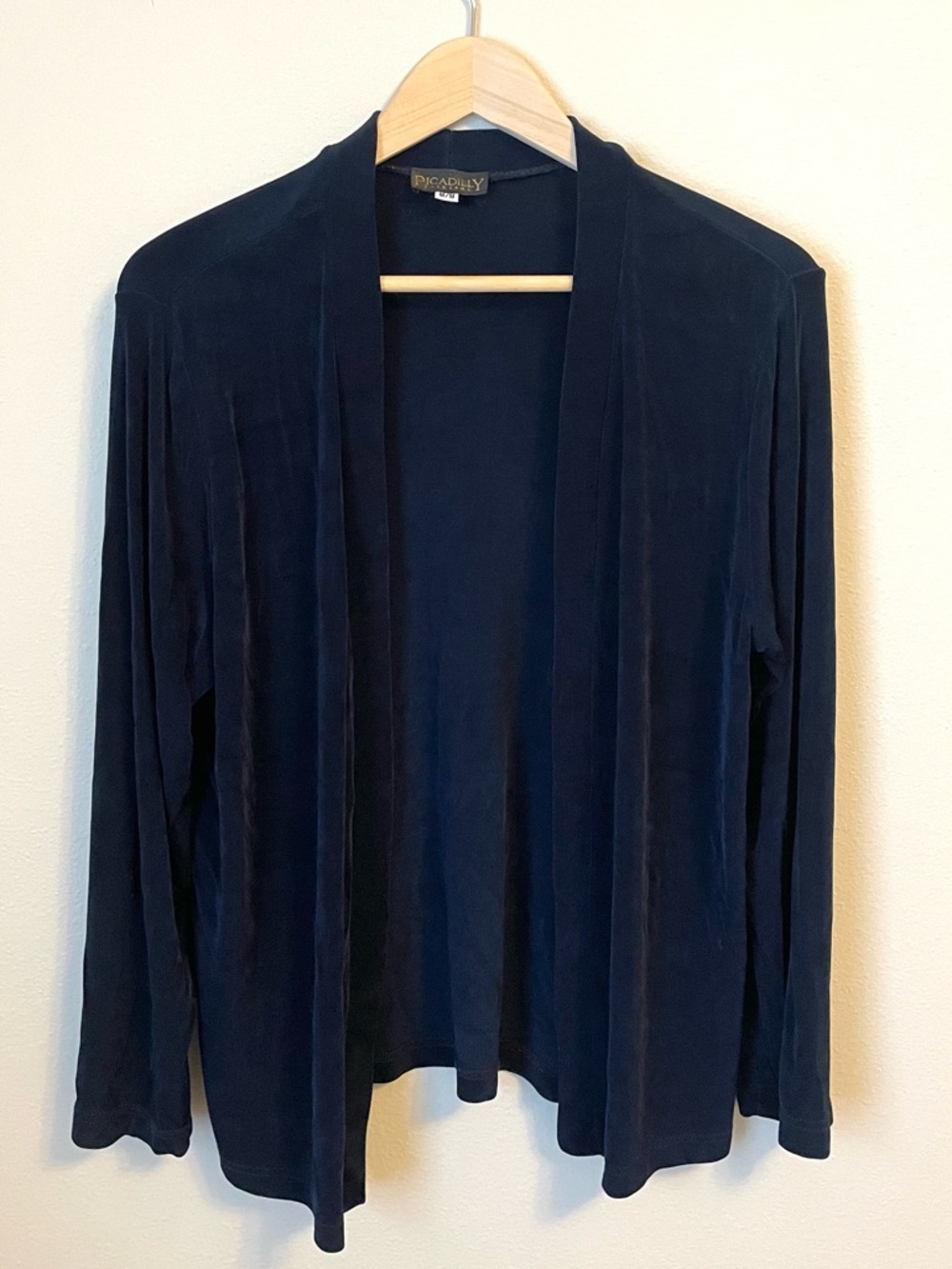 Picadilly Fashion - Navy Blue Open-Front Women's Cardigan - Size M